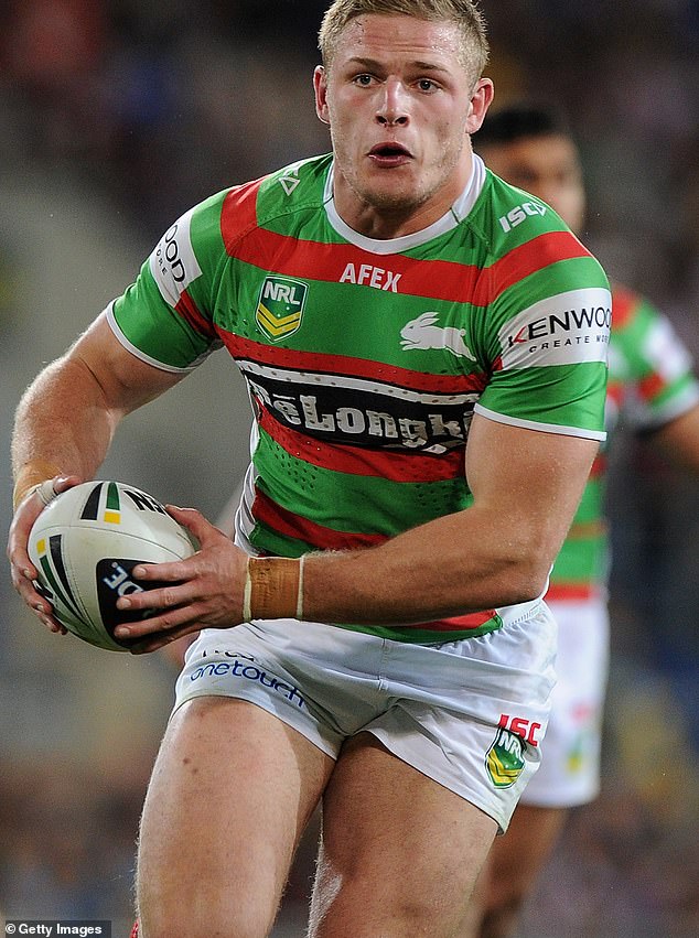 Burgess (pictured playing for Souths) was the “best friend” of the woman he is accused of groping, the court heard.