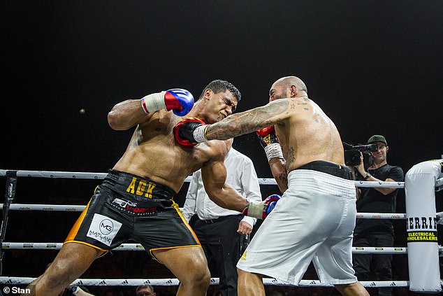 Pangai won a six-round slugfest on Saturday night against Frank Amato - proving he has what it takes to try and make a punch of a boxing career.