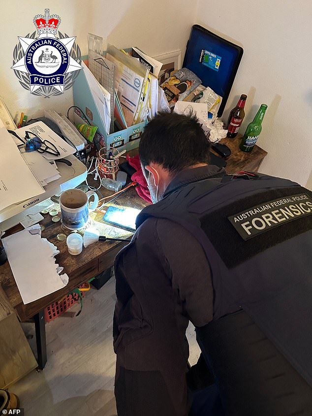 Police carried out search warrants in Coogee, Mascot and Hillsdale following the arrests (pictured).  Bragg, McPherson, El-Mustapha, Cain and Haouchar were arrested and charged with drug-related offenses