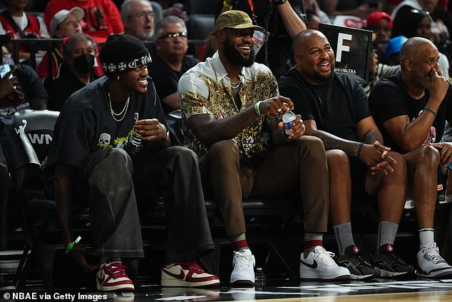 LA Lakers forward LeBron James was also on hand for Game 1 of the WNBA Finals.