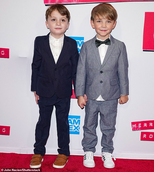 Ready for business: Max Rackenberg and Brady Wagner held hands during opening night