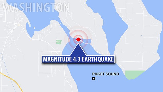 The epicenter of the earthquake was on Marrowstone Island, a small island southeast of Port Townsend and northwest of Seattle