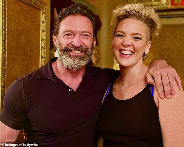 Shoulder to cry on: Hugh has struck up a close friendship with pop star Betty Who, 31, following his split from wife Deborra-Lee, reports say.