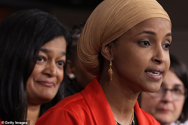 Omar (right) was one of the first two Muslim women elected to Congress in 2018, and she was joined by Palestinian-American Rep.  Rashida Tlaib (pictured left), who has remained remarkably quiet about the recent terrorist attacks