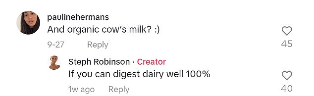 Robinson's video has been viewed more than 600,000 times since it was posted on September 27, and many oat milk fans were devastated by her appreciation.