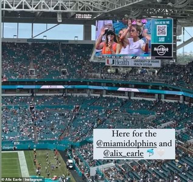 The Game: While the relationship didn't get nearly the attention that Taylor Swift and Travis Kelce's budding romance has, it seemed like many in attendance at Miami's win against the New York Giants were there to see the South Florida girl.