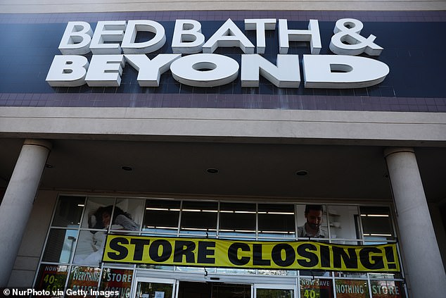 What's more, so-called 'mega-bankruptcies' - those by companies with more than $1 billion in assets - reached 16 in the first half of the year.  Bed Bath and Beyond reportedly had assets of $4.4 billion when it filed for bankruptcy in April