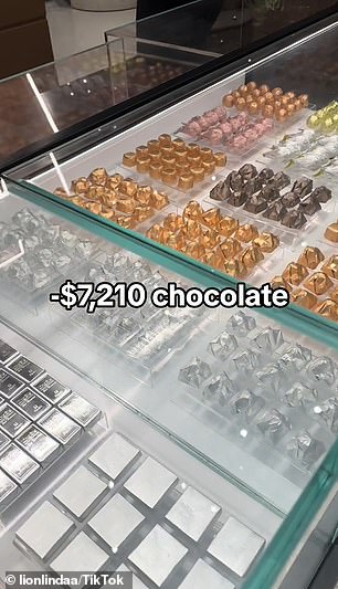 She also used the money to buy $7,210 worth of chocolate