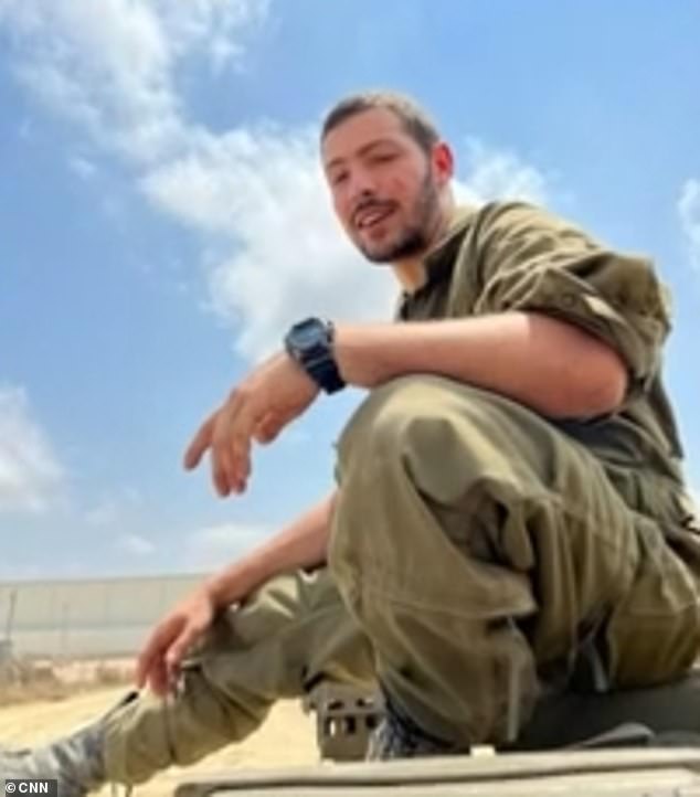 Mr.  Chen said his son, Itay (pictured), had been confirmed missing in action by the Israeli Defense Forces, where he was serving on the Gaza border on Saturday when Hamas launched its attack.