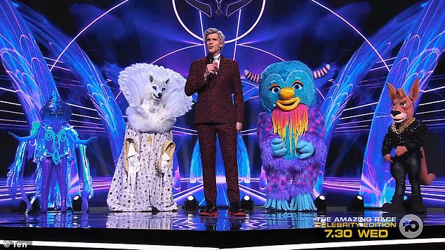 The Masked Singer continues on Monday at 7.30pm on Channel 10