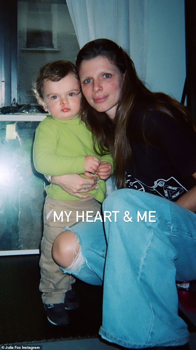 For now, the main man in her life is her beautiful son Valentino, two, (left), whom she welcomed with her ex-husband Peter Artemiev