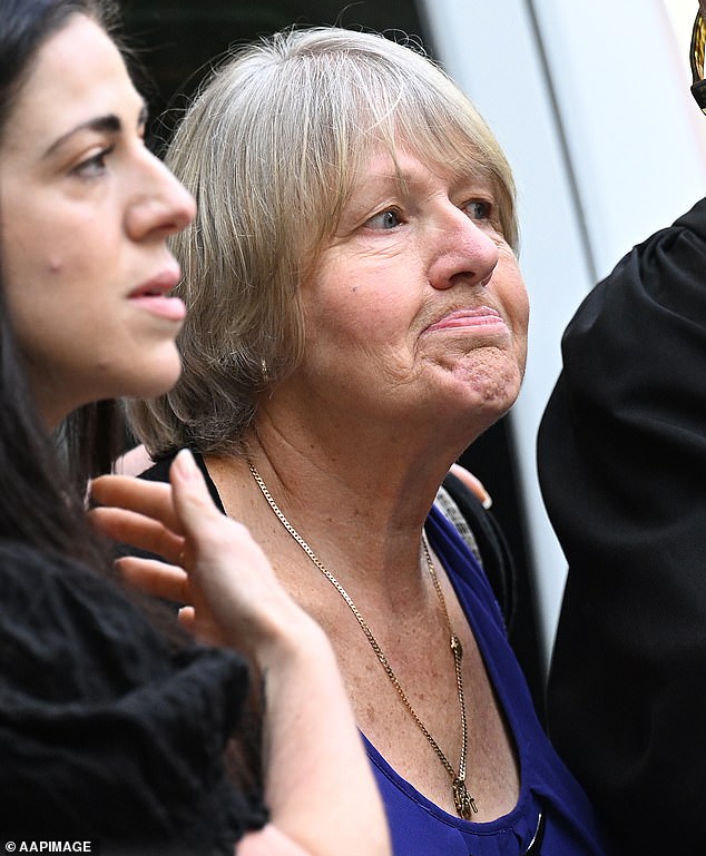 Mrs Robinson (pictured outside the Supreme Court on Tuesday) is accused of kidnapping her daughter