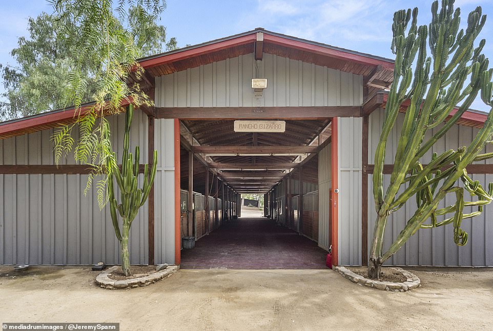 The sprawling property is a horse lover's dream: with a fully equipped barn and riding ring, complete with a clubhouse viewing room