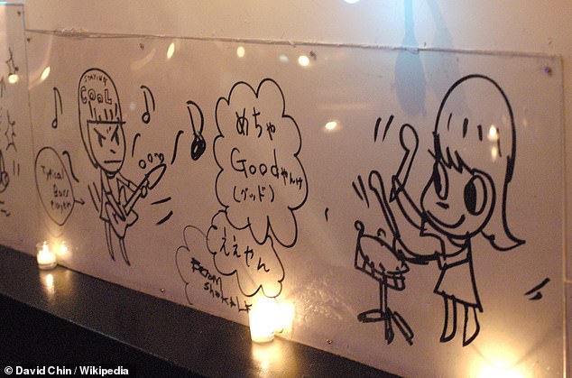 The documents state that Ariana will keep her belongings, including a painting by artist Yoshitomo Nara.  Dalton also has a picture to keep (pictured is one of Nara's drawings)