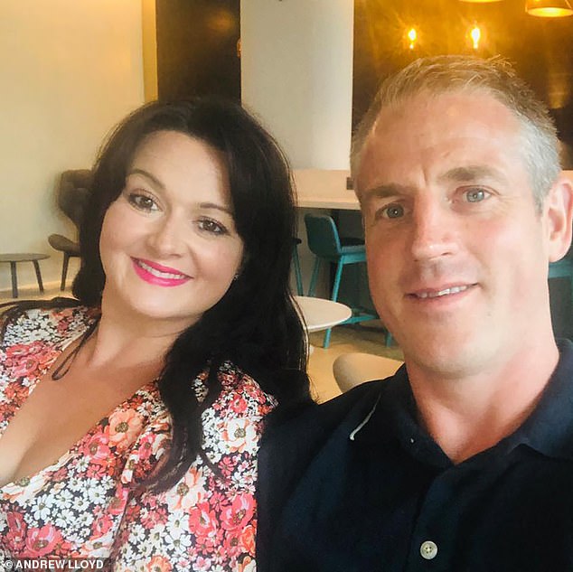 Doctors and nurses in the audience rushed forward to help and a woman ran to a nearby school to get a defibrillator, but she could not be saved.  Pictured with husband Elliott