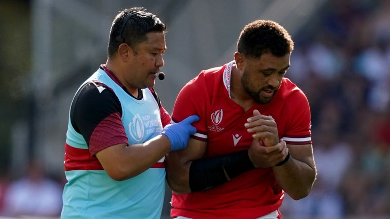 Taulupe Faletau's World Cup ended with a broken arm