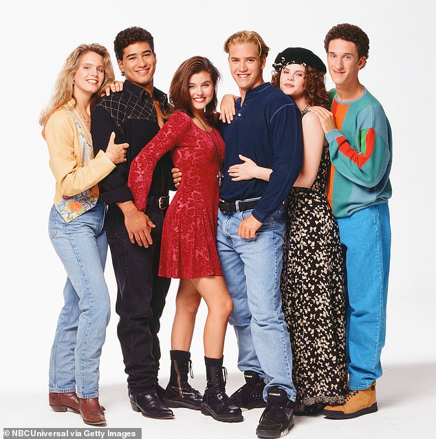 Close friends: The artist also spoke about keeping in touch with his former Saved By The Bell costars;  the show debuted in 1989