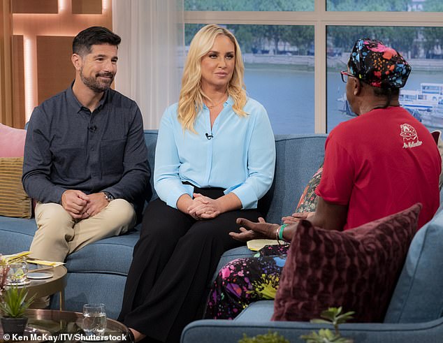 Opening: The host, 38, was joined by a 70-year-old fitness instructor - real name Derrick Errol Evans - who spoke candidly about his mental health and previous homelessness