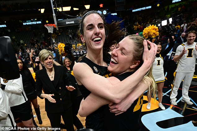 Caitlin Clark reacts after Iowa upset defending champion South Carolina Gamecocks