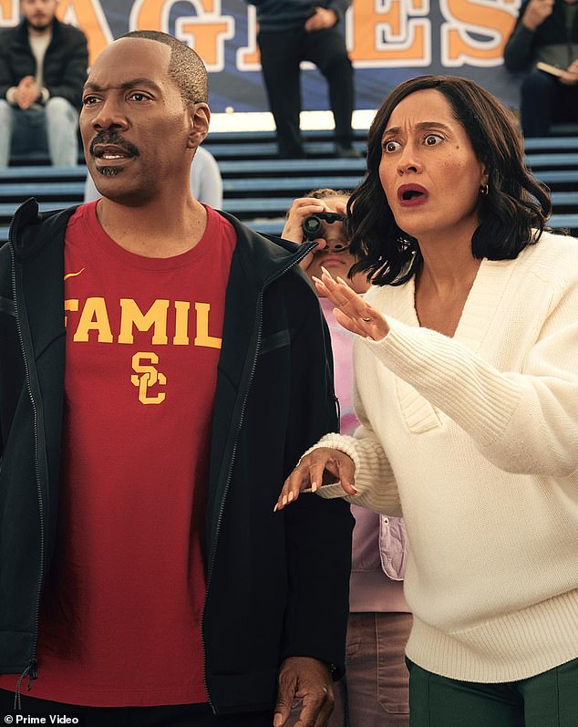 Comedy team-up: Eddie, 62, has teamed up with Tracee Ellis Ross, 50, for the comedy, which is his first live-action holiday film