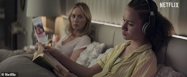 'Use your crisis as your fire': Their life seems to have improved as her daughter reads a book with wireless headphones and sits in a sumptuous bed next to her mother