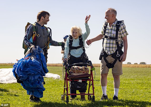 Once her jump is certified, she will likely break the Guinness World Record for oldest skydiver