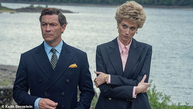 Dominic West as Prince Charles and Elizabeth Debicki as Princess Diana, Princess of Wales