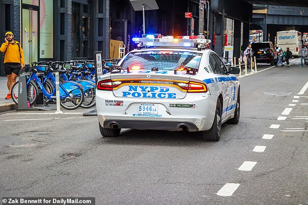 The pair apparently took pretty strict measures to ensure their safety - with a marked NYPD escort accompanying their fleet of SUVs to the event