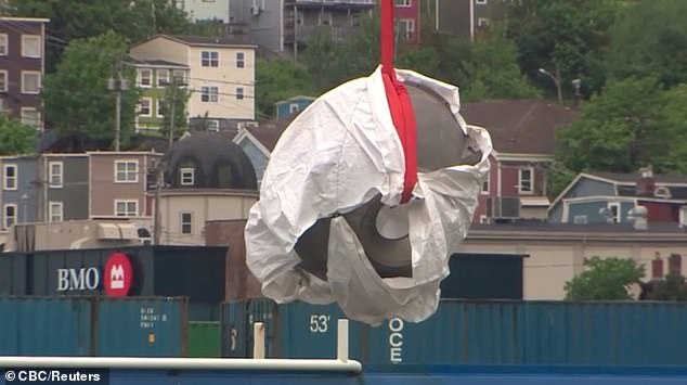 A previous discovery in June found debris from the Titan submarine that had been towed ashore.  The large pieces of metal enclosed the nose with the porthole that the five men would have used to view the Titanic