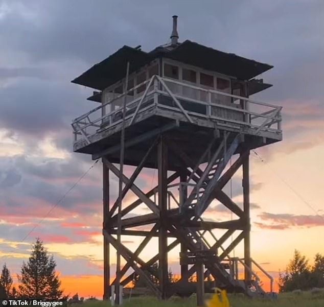 Now living in a 20ft tall fire lookout tower, she revealed how she uses a bucket when she needs to use the toilet and has no Wi-Fi