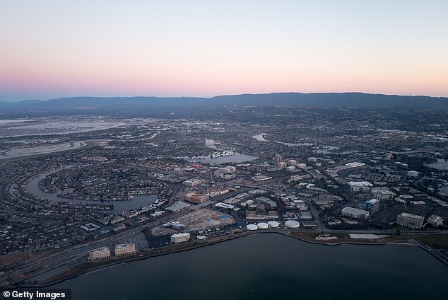 According to their marriage license, the happy couple tied the knot in Palo Alto, California, also known as Silicon Valley (aerial view pictured above), and DailyMail.com recently revealed that the couple chose a secret location for the special event.