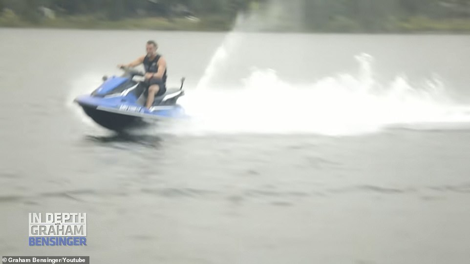 Playing in the water: He also owns several recreational watercraft such as a jet ski ¿ which he also demonstrated in the video