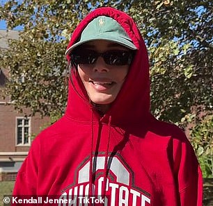 Midwest trip: She was engulfed in a red Ohio State hoodie, likely after visiting Cleveland for the Forbes Under-30 Summit on Monday