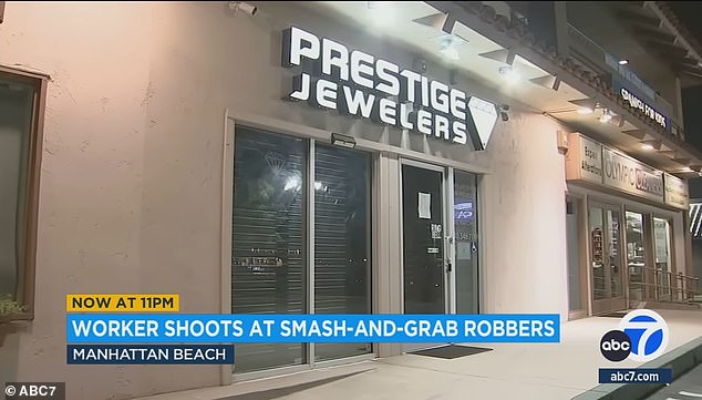 The same store was targeted nine years ago in August 2014 when another group of smash-and-grab thieves got away with about $250,000 worth of goods