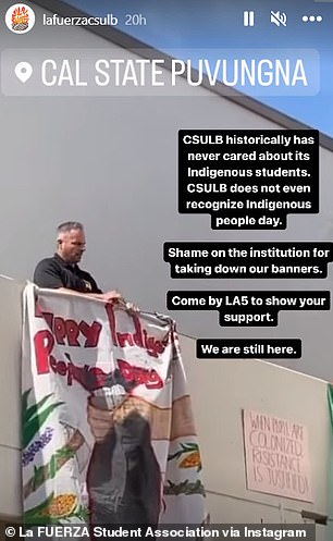 In a video posted to the group's Instagram story, faculty appeared to take down their banners, but it remains unclear their stance on the protest poster