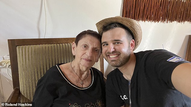 Shmuel Harel (L) said his terrified 90-year-old grandmother (R)'s last moments were dragged into her living room and shot twice in the head