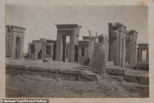 This image shows the ruins of the palace of Persepolis, where the fragments were taken from