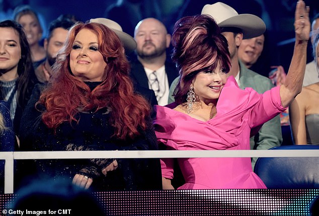 This was one of Naomi Judd's last public appearances before her death on April 30, 2022. She is pictured waving to the crowd at the CMT Music Awards on April 11, 2022.