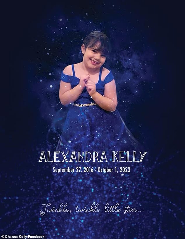 Her funeral was held on October 6 and guests were asked to wear blue, in honor of the girl's favorite color.