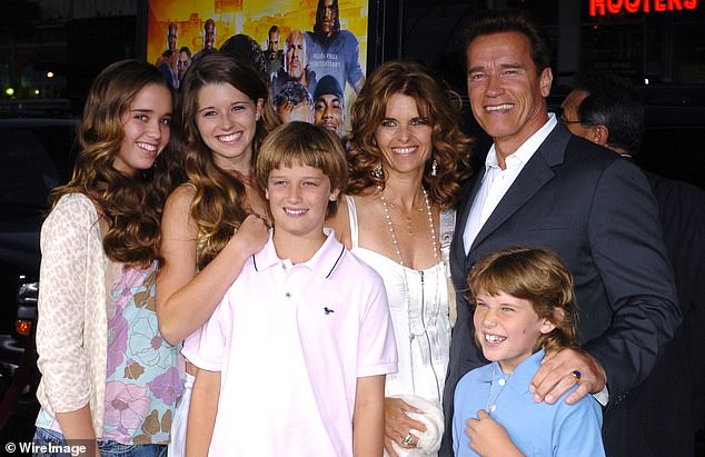 Arnold was pictured in 2005 with his then-wife, Maria Shriver, and their four children: Katherine, Christina, Patrick and Christopher.