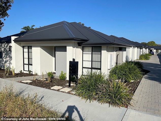 The young family have rented a shiny new three-bed house in Redcliffe, near Perth