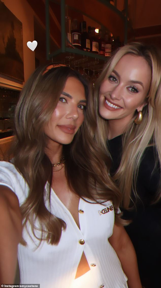 Jono and ex-wife Amy Castano split in early 2021, but decided to keep appearances before making an official announcement.  Pictured: Amy and Simone