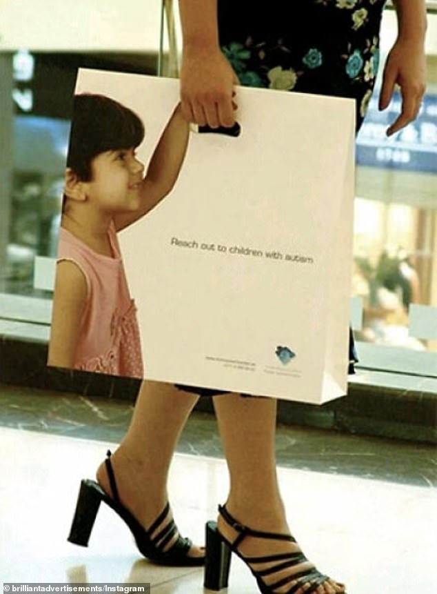 Elsewhere, Dubai Autism Center created a smart bag advertisement that reads 