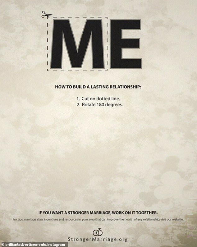 While a marriage counseling service used this simple but effective ad to reframe couple's mindsets