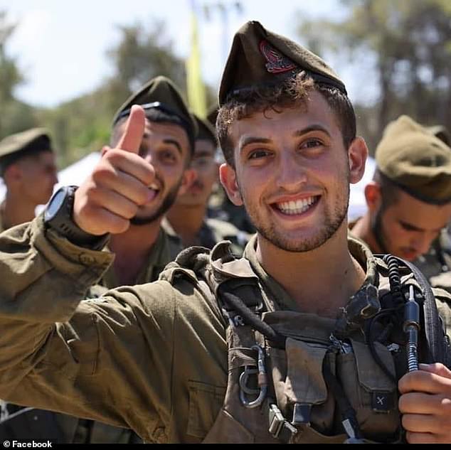 Roey Weiser, 21, an Israeli-American soldier who saved the lives of 12 of his comrades after he was attacked by terrorists at his base on Saturday.