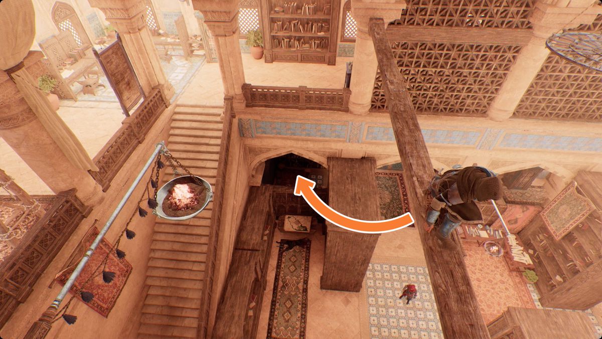 Assassin's Creed Mirage Base in the House of Wisdom designated as the bookkeeper's office.