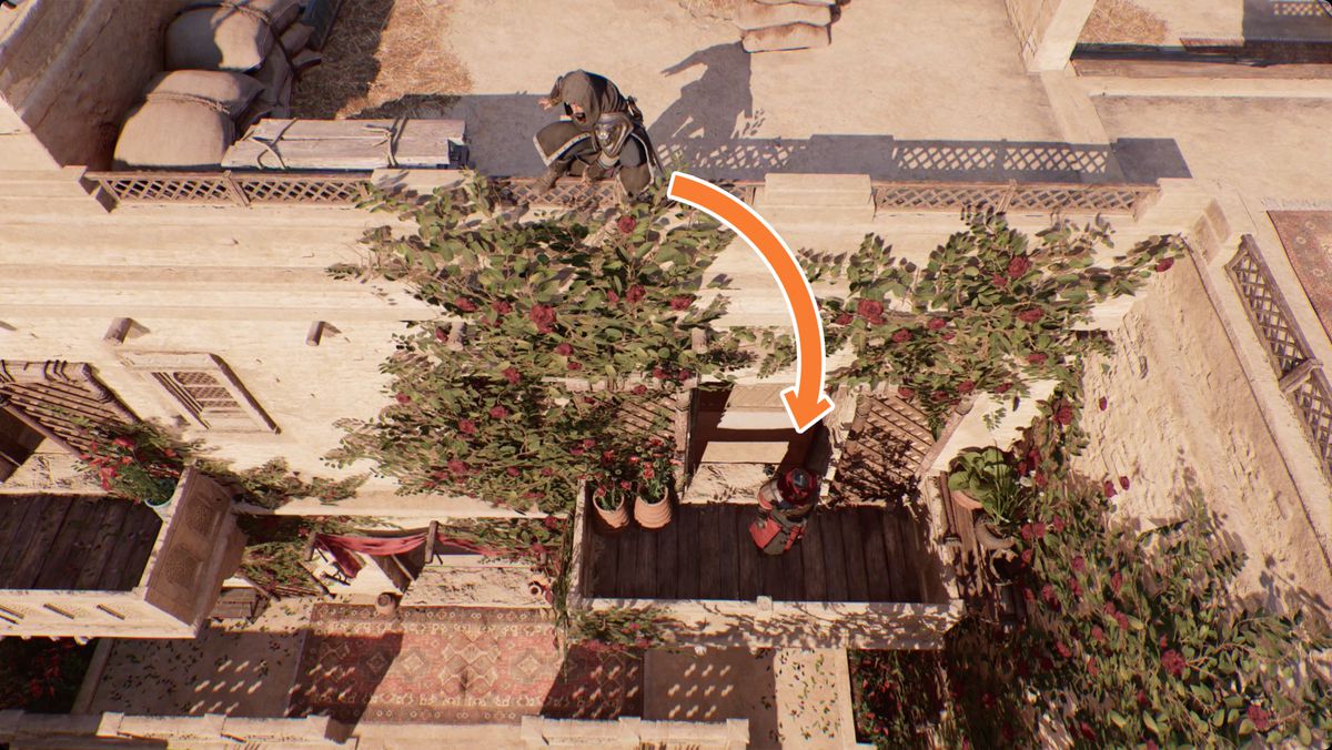 Assassin's Creed Mirage Basim to kill the leader's guard in the Scriptorio.