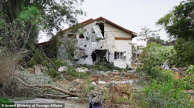 Houses in the community were mostly destroyed by Hamas terrorists