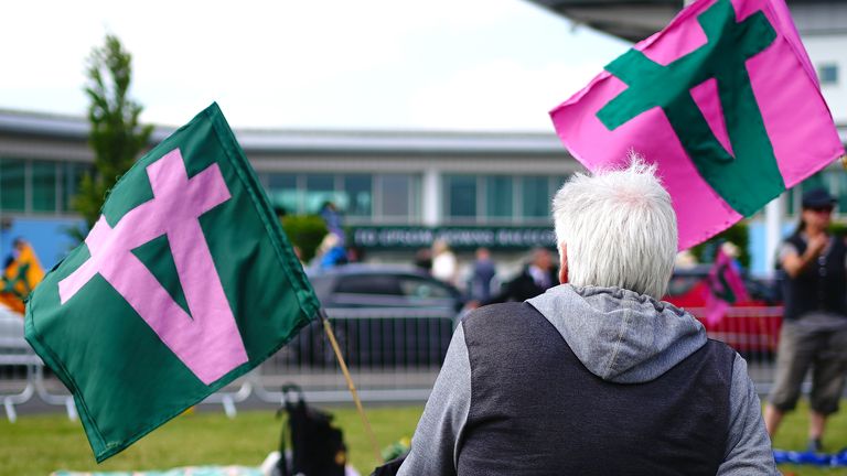 Animal rights group Animal Rising has secured space outside Epsom Racecourse to rally.