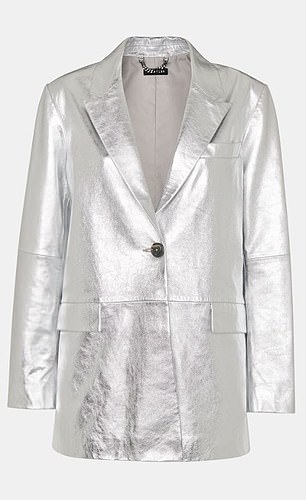 Leather blazer, £479, whistles.com